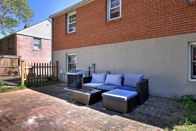 172 Alden St, Fairfield, CT 06824 - view of patio with central air condition unit and an outdoor living space