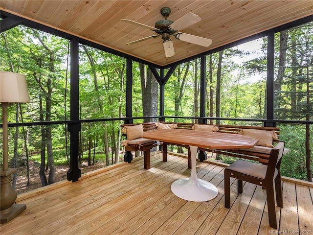 95 Shinar Mountain Rd, Washington, CT 06794 - sunroom / solarium featuring a ceiling fan