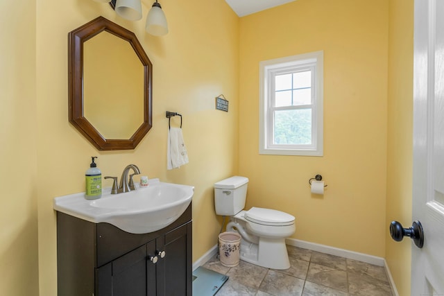 4 Aunt Park Ln, Newtown, CT 06470 - half bathroom featuring baseboards, toilet, and vanity