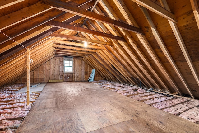 view of attic