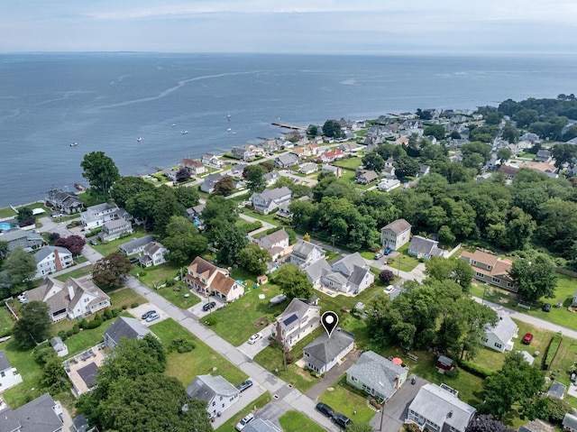 24 Sea Crest Ave, East Lyme, CT 06357 - aerial view of property's location with a nearby body of water and nearby suburban area