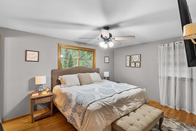 1 Glen Cir, Seymour, CT 06483 - bedroom with light wood-type flooring, baseboards, and ceiling fan