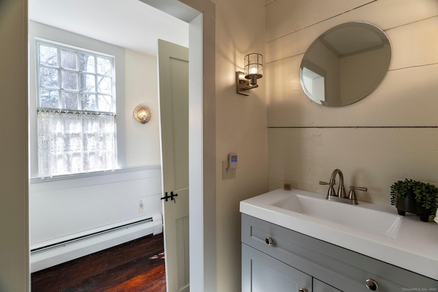 1696 Main St, Glastonbury, CT 06033 - bathroom featuring vanity and a baseboard radiator