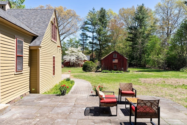 1696 Main St, Glastonbury, CT 06033 - view of patio featuring an outdoor structure