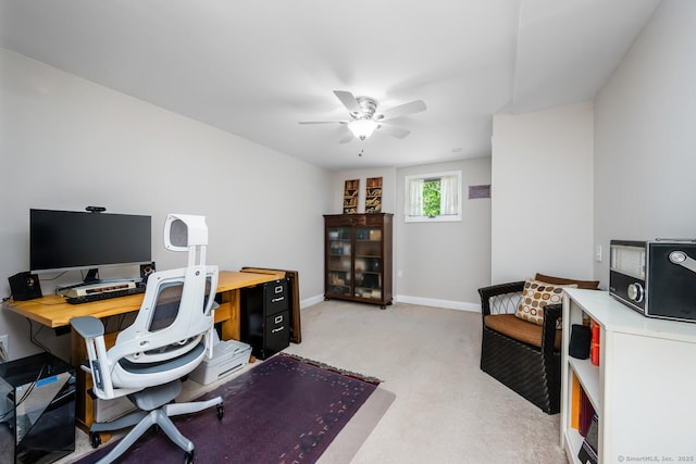 16 Bristol Pl, Wilton, CT 06897 - office featuring ceiling fan, light colored carpet, and baseboards