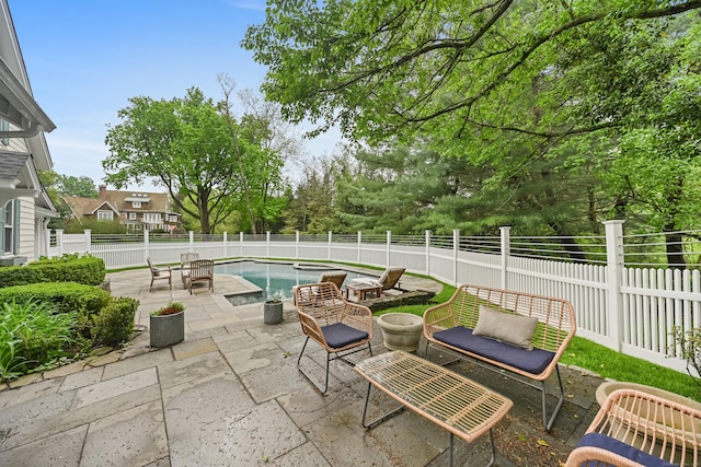 view of patio / terrace featuring a fenced backyard