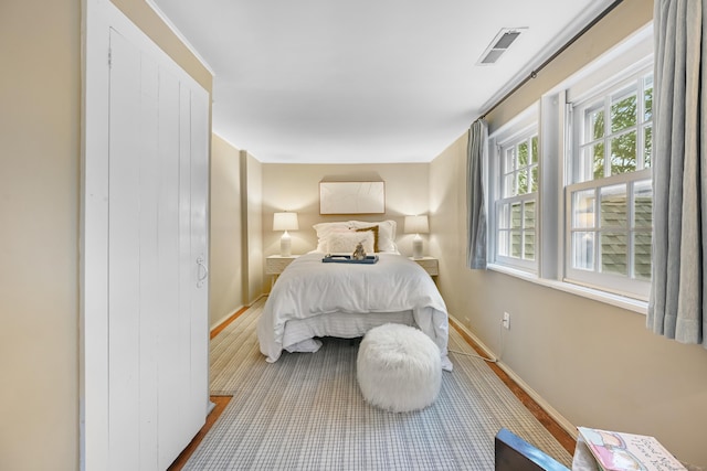 bedroom with baseboards