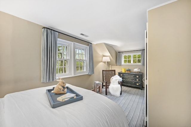 bedroom with carpet floors