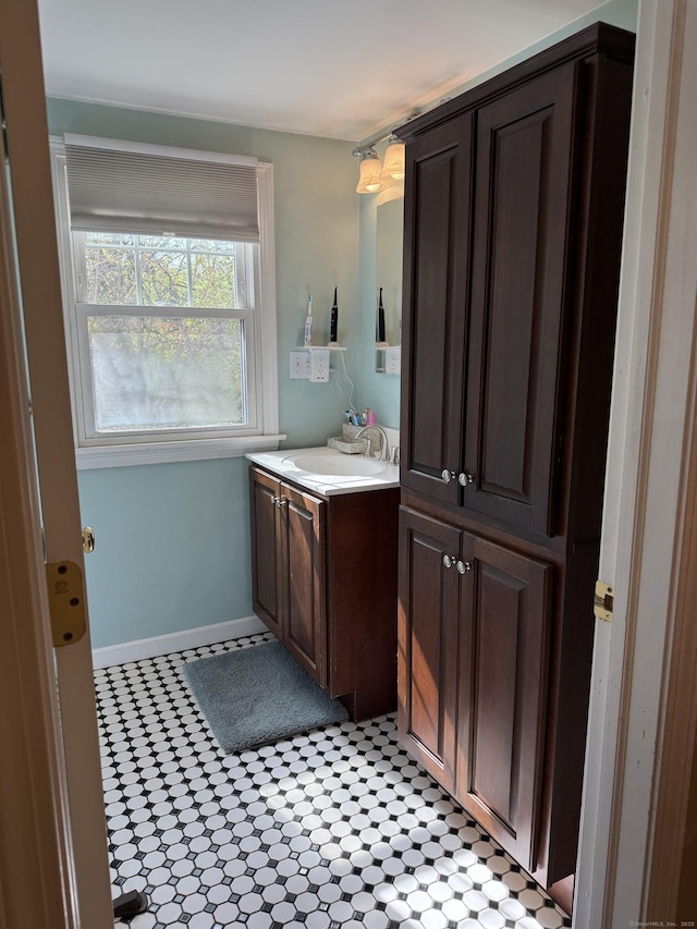 30 May St, Meriden, CT 06451 - bathroom with vanity and tile patterned floors