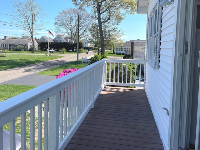 deck featuring a residential view