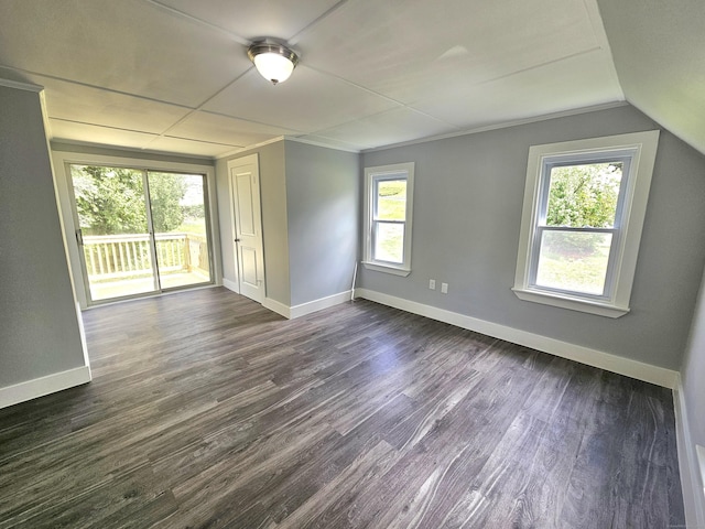 1 Arlington Hts, Norwich, CT 06360 - spare room with plenty of natural light, dark wood finished floors, and lofted ceiling