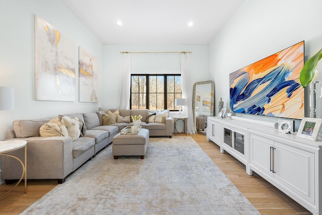 100 Georgetown Rd, Weston, CT 06883 - living area with light wood-style flooring and recessed lighting