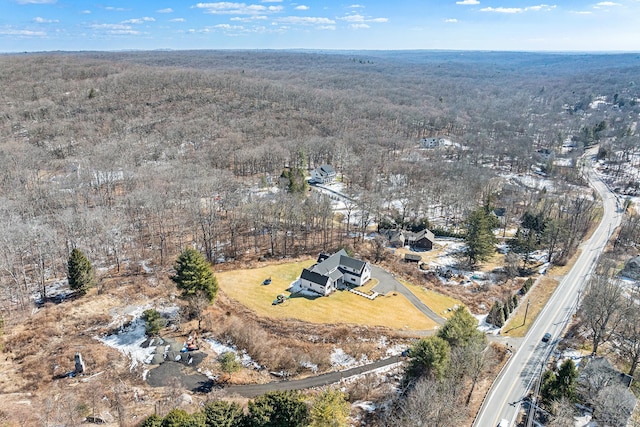100 Georgetown Rd, Weston, CT 06883 - aerial overview of property's location featuring a heavily wooded area