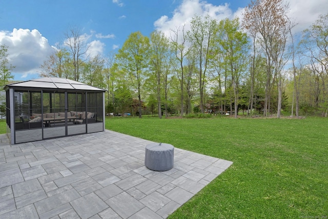 view of patio with a gazebo