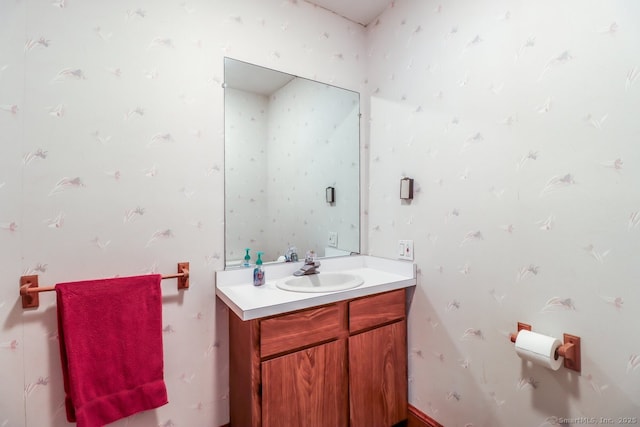 half bathroom with vanity