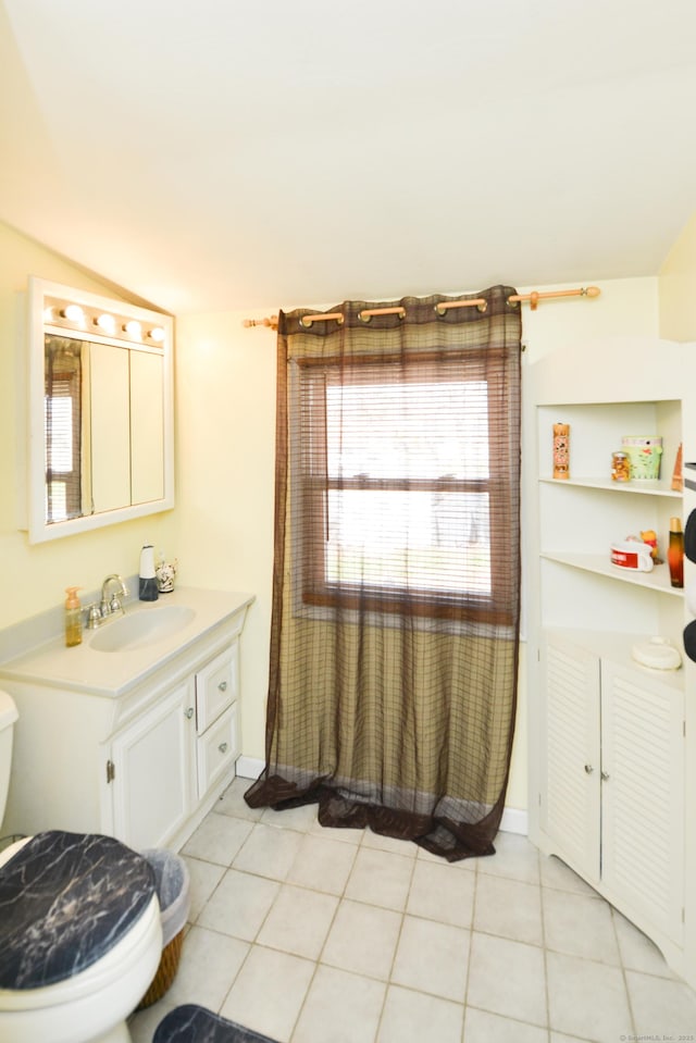 61 Kenyon Cir, New Britain, CT 06053 - bathroom with tile patterned flooring, toilet, and vanity