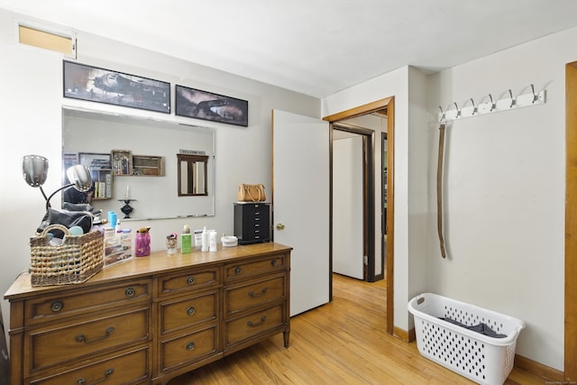 hall featuring light wood finished floors