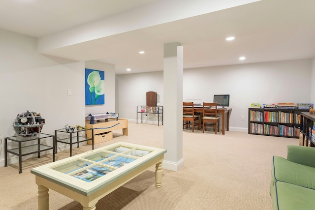 38 Heritage Hill Rd Unit 38, New Canaan, CT 06840 - game room featuring carpet floors, recessed lighting, and baseboards