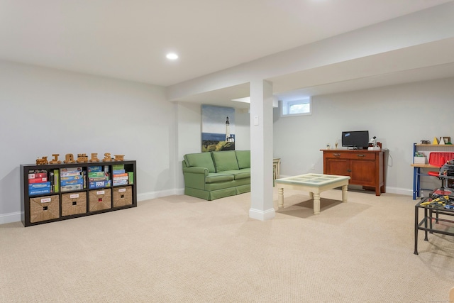38 Heritage Hill Rd Unit 38, New Canaan, CT 06840 - game room with carpet floors, baseboards, and recessed lighting