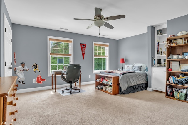 61 Governors Way, Madison, CT 06443 - carpeted bedroom featuring a ceiling fan and baseboards