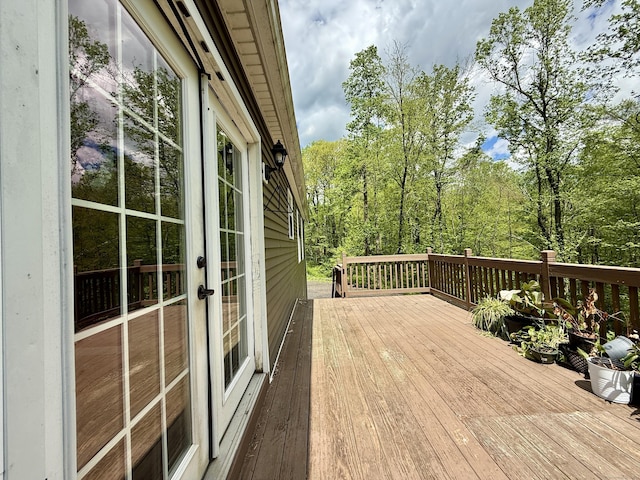 deck featuring french doors