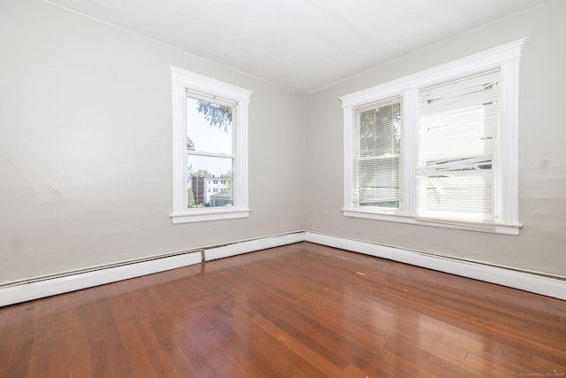 unfurnished room featuring wood finished floors