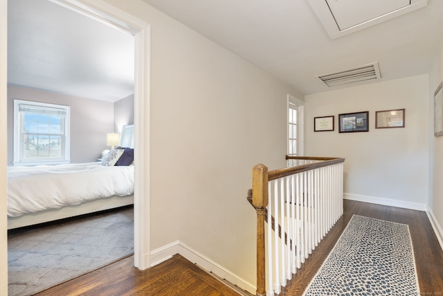 85 5th St, Stamford, CT 06905 - hall with dark wood-type flooring and baseboards