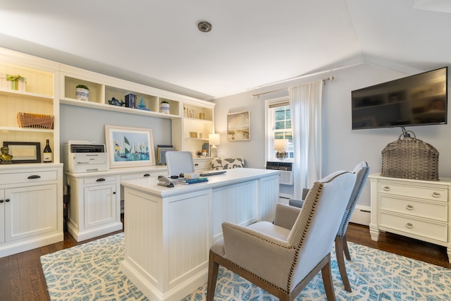 85 5th St, Stamford, CT 06905 - office space featuring dark wood-type flooring and vaulted ceiling