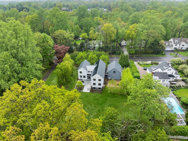 drone / aerial view of a forest