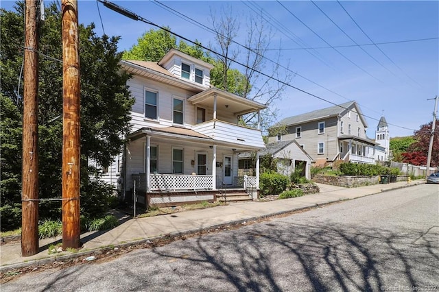 19 5th St, Ansonia, CT 06401 - american foursquare style home with a porch