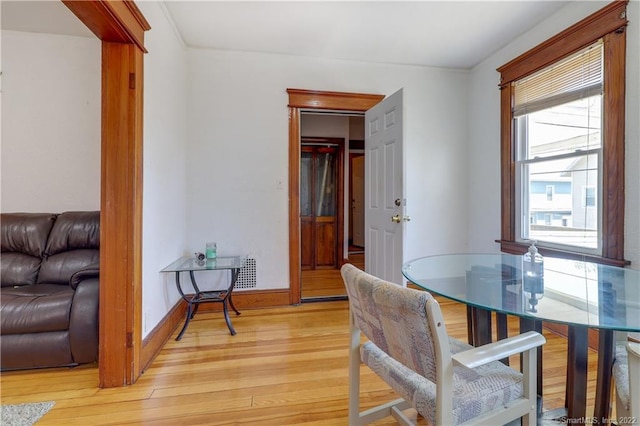 19 5th St, Ansonia, CT 06401 - dining space featuring light wood-type flooring and baseboards