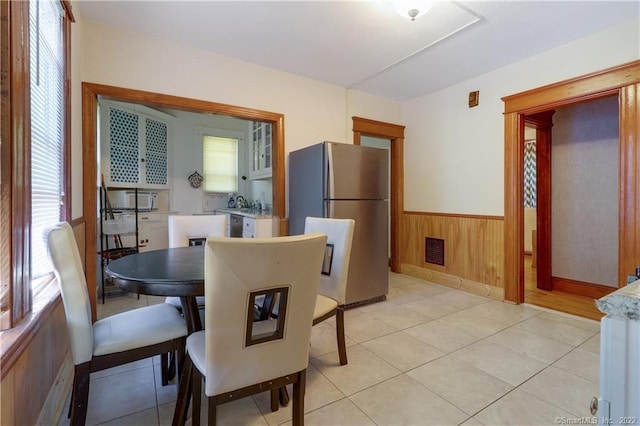 19 5th St, Ansonia, CT 06401 - dining area featuring a wainscoted wall and wooden walls