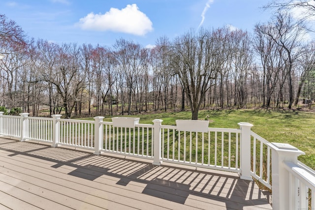 1 Dover Cir, Newtown, CT 06470 - wooden terrace featuring a lawn