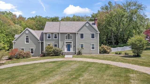 1 Dover Cir, Newtown, CT 06470 - colonial-style house with a chimney