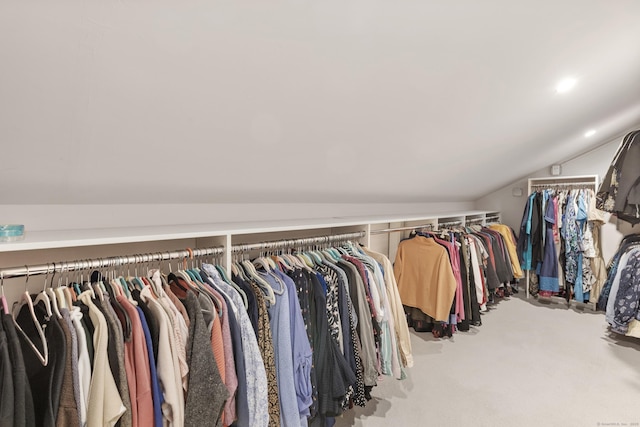 124 Westover Ln, Stamford, CT 06902 - spacious closet with lofted ceiling and carpet floors