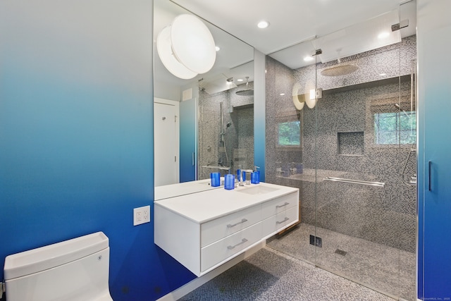 124 Westover Ln, Stamford, CT 06902 - full bath featuring vanity, toilet, and a shower stall