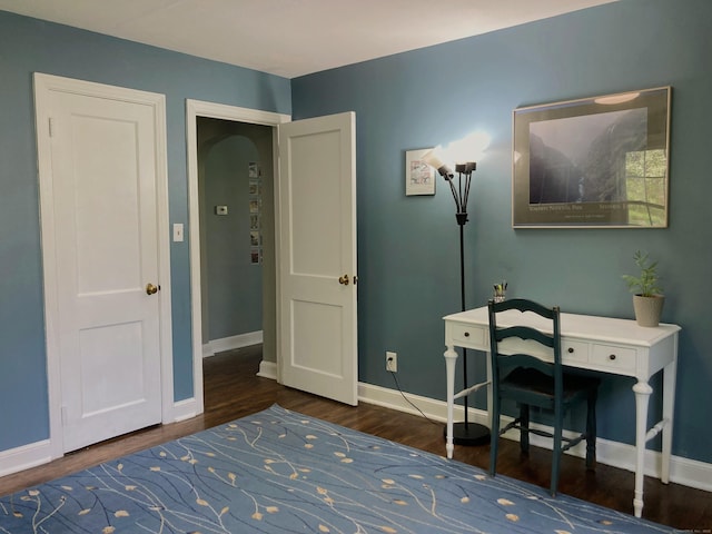 59 Overlook Dr, Manchester, CT 06042 - bedroom with wood finished floors, baseboards, and a desk