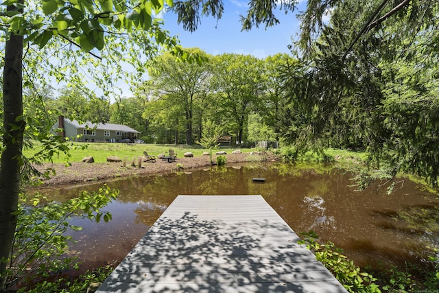 9 Benham Hill Pl, Hamden, CT 06514 - dock featuring a water view and a lawn