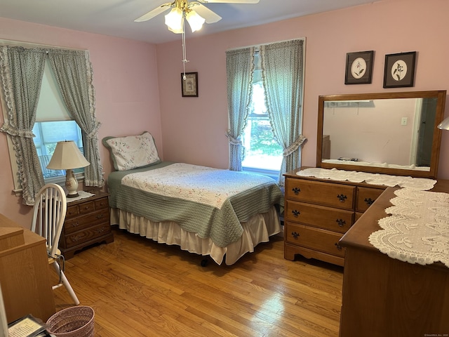 119 Chambers St, Manchester, CT 06042 - bedroom with light wood-style flooring and ceiling fan