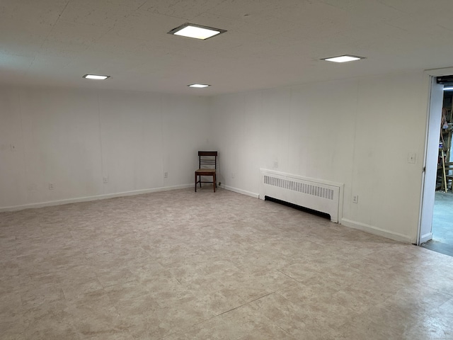 119 Chambers St, Manchester, CT 06042 - spare room featuring radiator, tile patterned floors, and baseboards