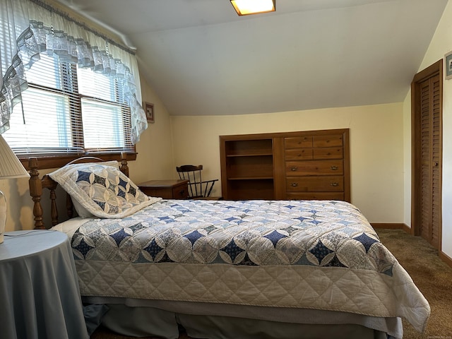 119 Chambers St, Manchester, CT 06042 - carpeted bedroom featuring vaulted ceiling and baseboards