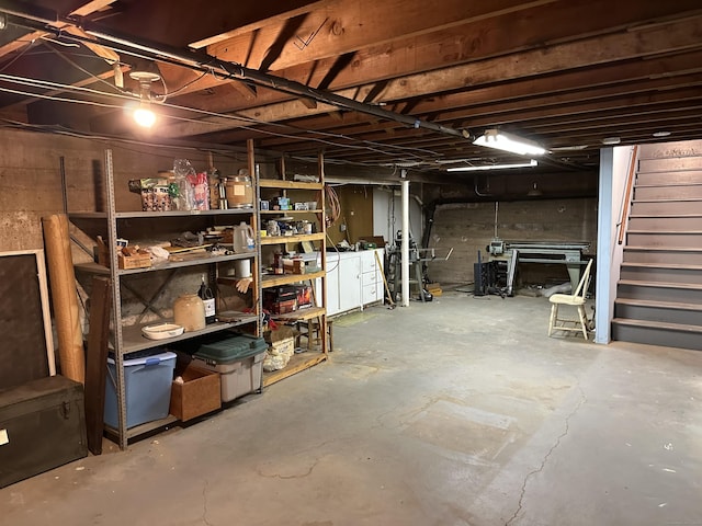 119 Chambers St, Manchester, CT 06042 - unfinished below grade area with stairs