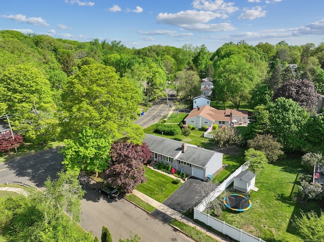 11 Jamestown Rd, Hamden, CT 06518 - aerial view of a heavily wooded area