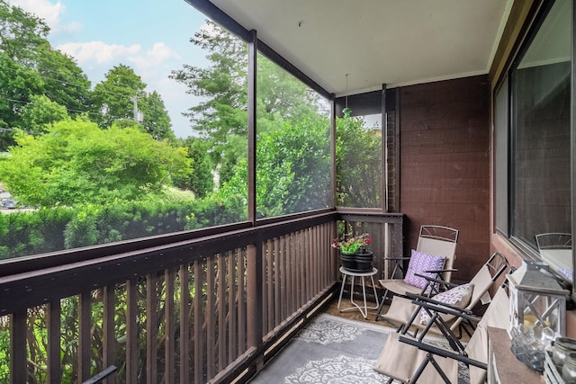 view of sunroom