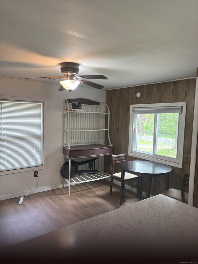 74 Cisar Rd, Willington, CT 06279 - bedroom featuring wood finished floors, baseboards, and a ceiling fan