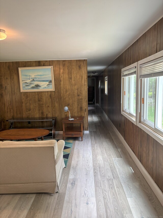 74 Cisar Rd, Willington, CT 06279 - living area with wood finished floors and wooden walls