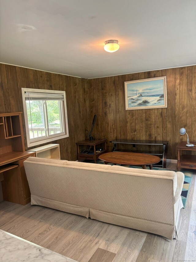 74 Cisar Rd, Willington, CT 06279 - living area featuring light wood finished floors and wood walls