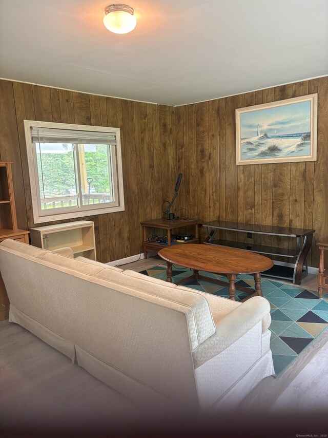 74 Cisar Rd, Willington, CT 06279 - living room with wooden walls