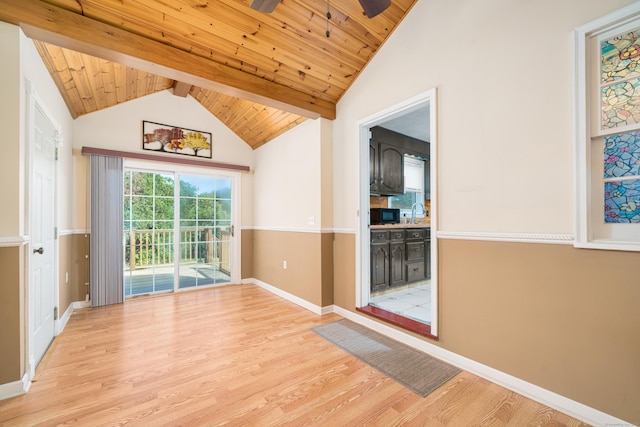 995 Maple St, Wethersfield, CT 06109 - unfurnished room with wood finished floors, baseboards, wood ceiling, and a sink