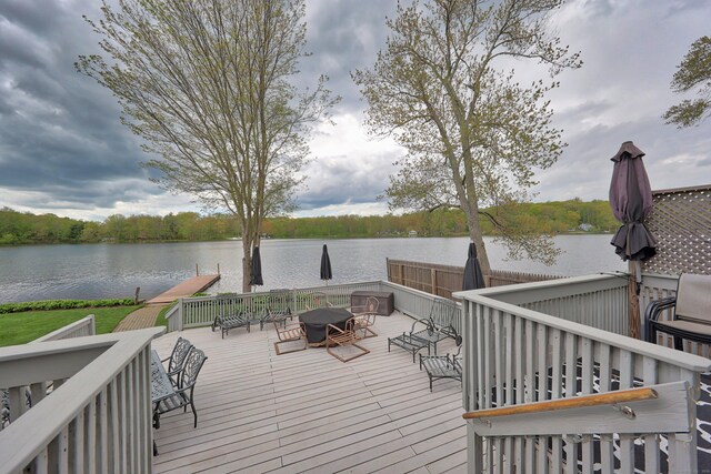 59 Bethlehem Ln, Bethlehem, CT 06751 - wooden terrace with a water view